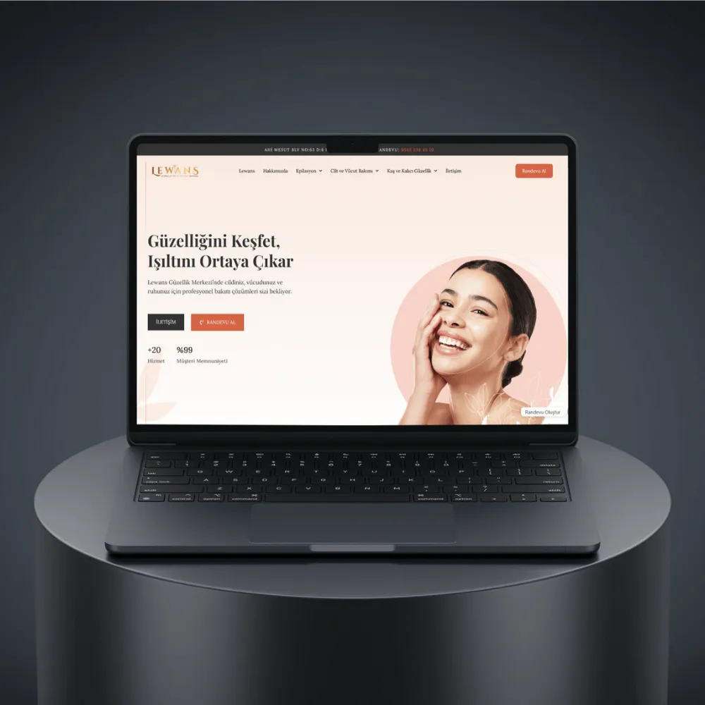 Lewans Güzellik Merkezi web sitesi tasarımı