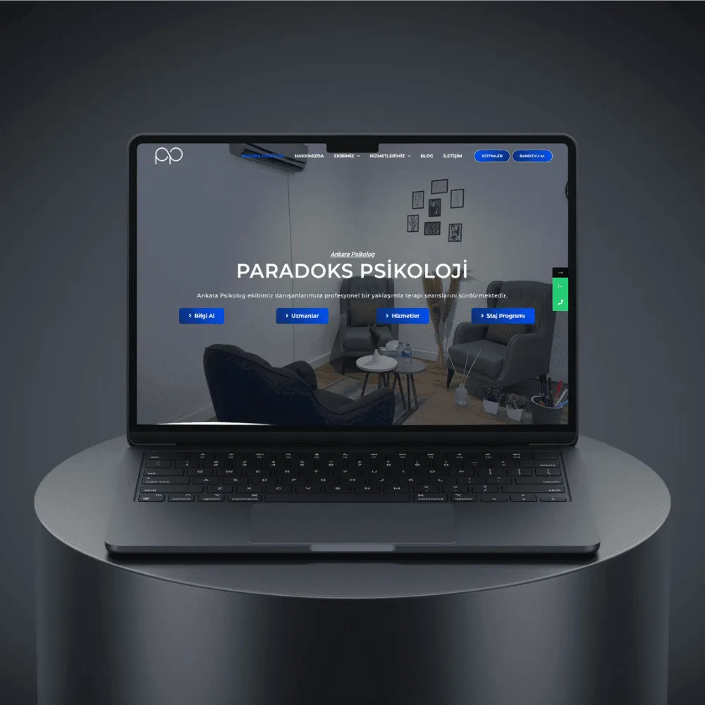 Paradoks Psikoloji web sitesi tasarımı