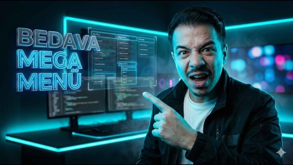 Elementor ile mega menü tasarımı ekran görüntüsü
