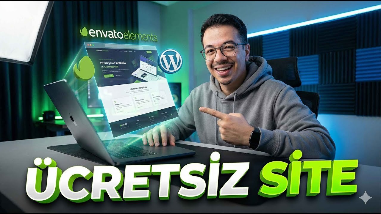 Envato Elements template kit ile kurulan WordPress sitesi ekranı