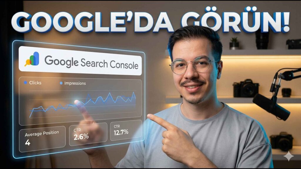 Web sitesini Google Search Console'a ekleme ve site haritası gönderme rehberi görseli
