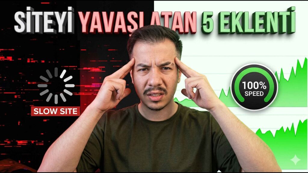 WordPress site hızını yavaşlatan eklentiler ve hafif alternatifleri rehberi görseli