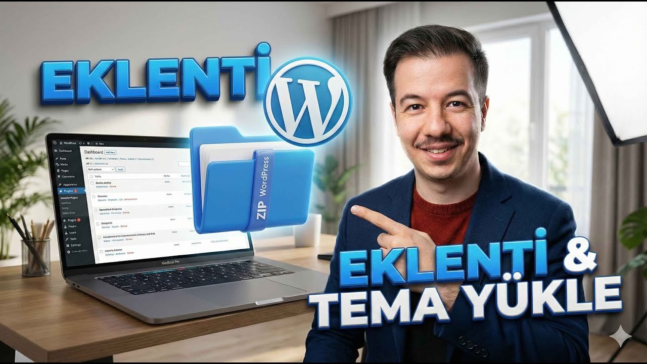 ZIP dosyasıyla WordPress eklenti ve tema yükleme ekranı